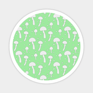 Mushroom Pattern Green Magnet